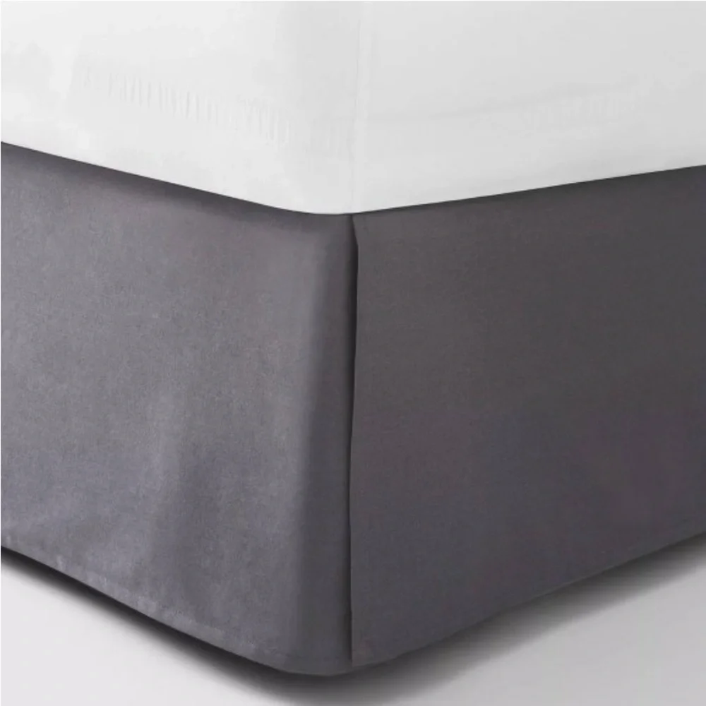 Twin Gray Bed Skirt room essentials 14” drop nwt